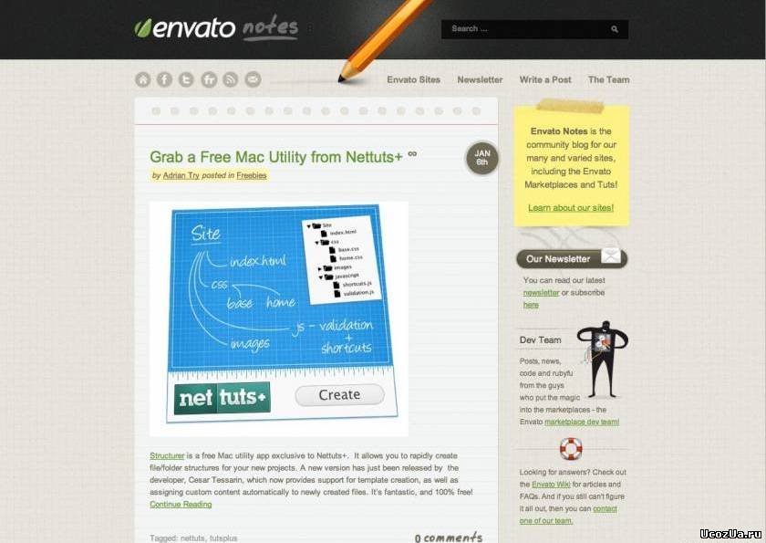 Шаблон сайта Notes Evanto Шаблон сайта Notes Evanto